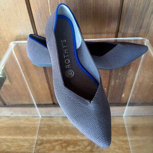 Rothy’s The Point Flats Cloud Grey Birdseye Pointed Toe | Size 7 Womens